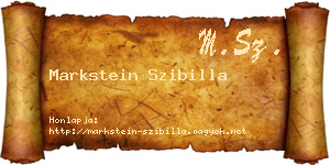 Markstein Szibilla névjegykártya